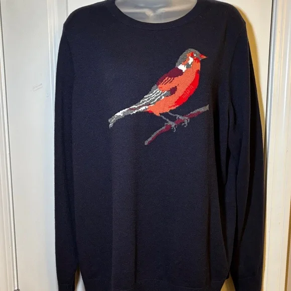 Talbots cardinal navy blue sweater 2X - Picture 2 of 4